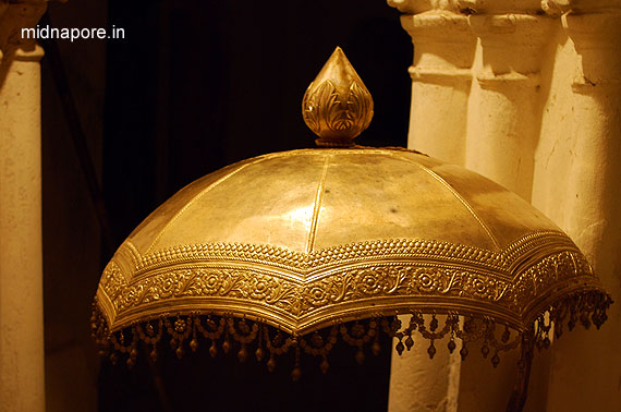 Metal umbrella used for the deity of Panchetgarh � Can you guess what is the metal used in this umbrella ???